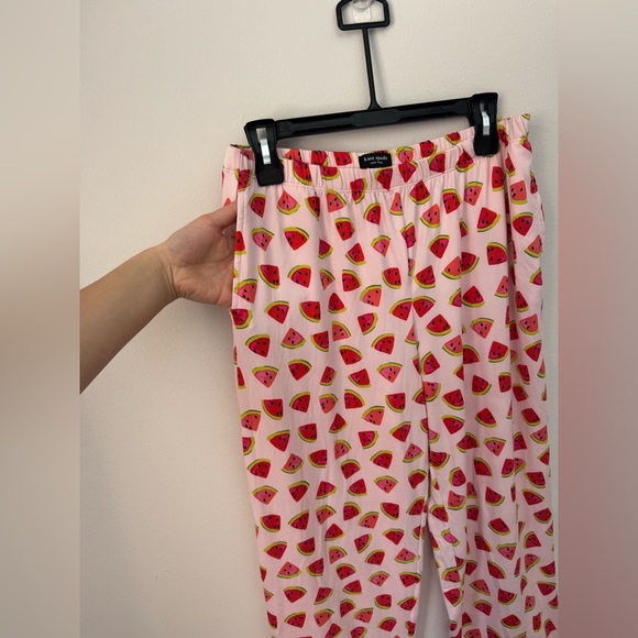 Kate Spade Brushed Jersey Short Sleeve Cropped PJ Set (Watermelon Slices) Size M - Picture 11 of 13